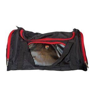 Ducati Corse Duffel Barrel Sport Bag Black and Red 23 inch Travel Novelty